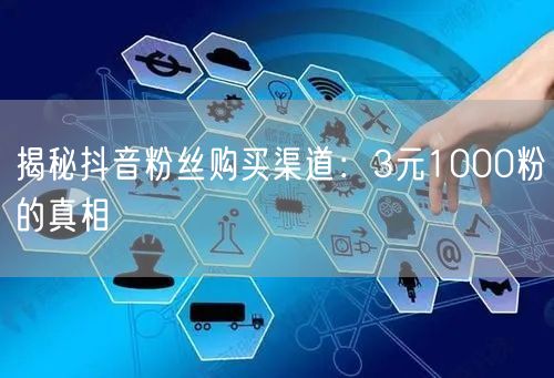 揭秘抖音粉丝购买渠道：3元1000粉的真相