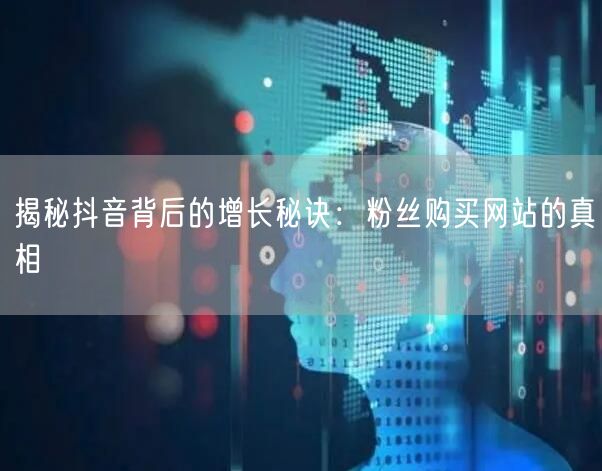 揭秘抖音背后的增长秘诀：粉丝购买网站的真相
