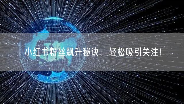 小红书粉丝飙升秘诀，轻松吸引关注！