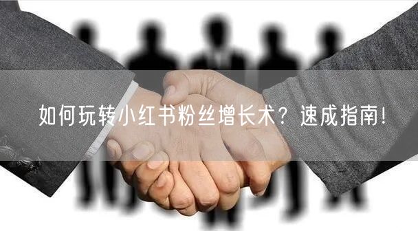 如何玩转小红书粉丝增长术？速成指南！