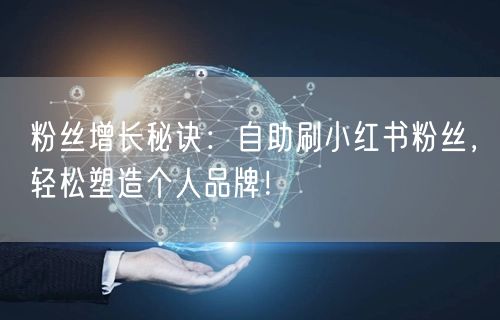 粉丝增长秘诀：自助刷小红书粉丝，轻松塑造个人品牌！