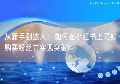 从新手到达人：如何在小红书上巧妙购买粉丝并实现突破!