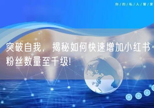 突破自我，揭秘如何快速增加小红书粉丝数量至千级!