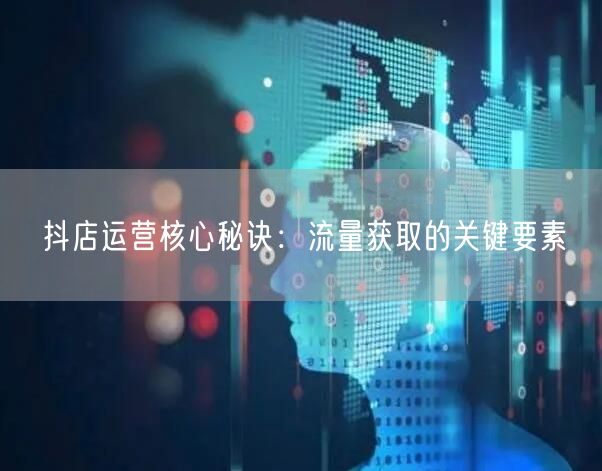 抖店运营核心秘诀：流量获取的关键要素