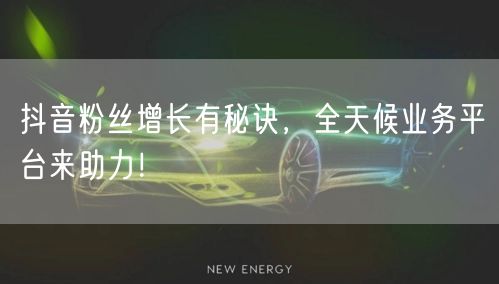 抖音粉丝增长有秘诀，全天候业务平台来助力！
