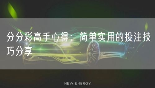分分彩高手心得：简单实用的投注技巧分享