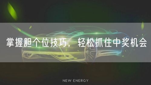 掌握胆个位技巧,轻松抓住中奖机会