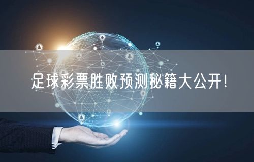 足球彩票胜败预测秘籍大公开！